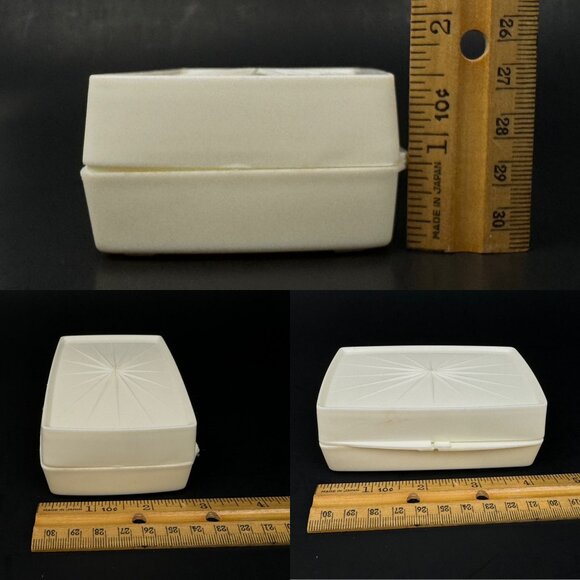 Vtg Lustro Ware Plastic Travel Hinged Bar Soap Container w Starburst White READ - Picture 3 of 15